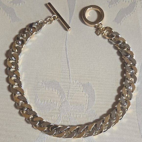 Banana Republic Mixed Metal Curb Chain Toggle Necklace - Picture 5 of 5